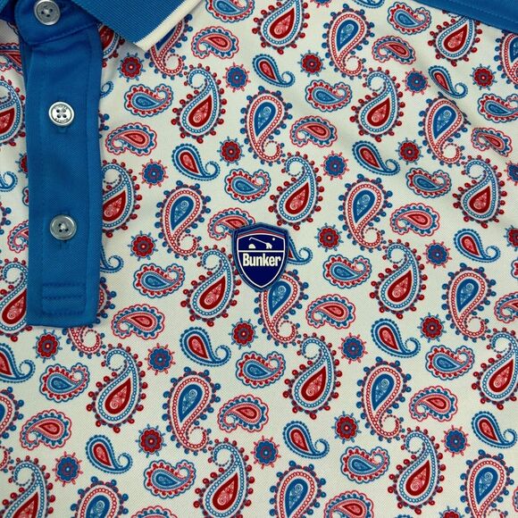 Bunker Mentality Paisley Short Sleeve Golf Polo Shirt Mens XXL - Picture 7 of 9